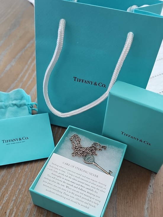 Tiffany & Co. Jewelry - Tiffany & Co. Silver Heart Key Pendant Necklace With Original Packaging